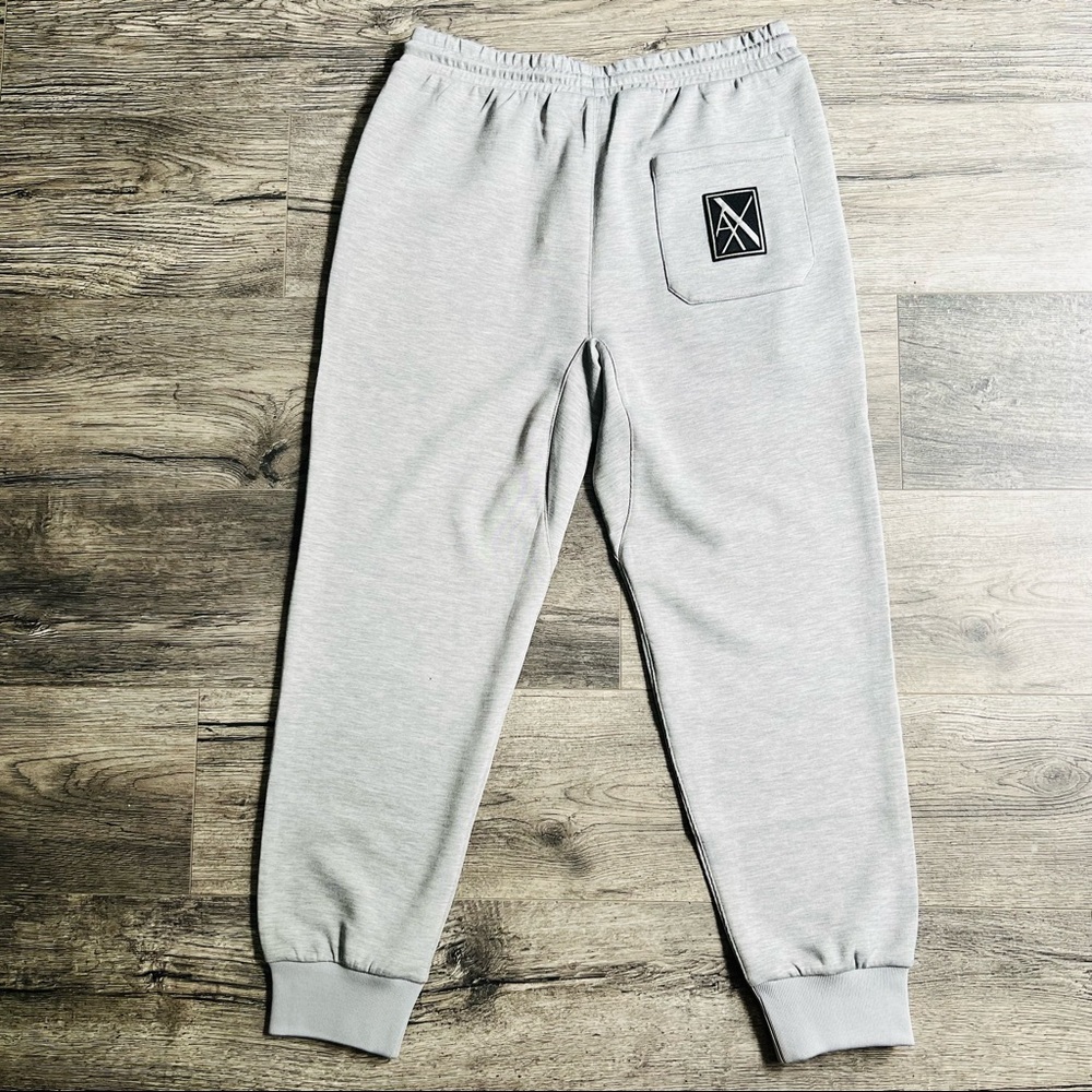 *SOLD* Armani Exchange, Joggers with Reflective Logo; Grey, Small